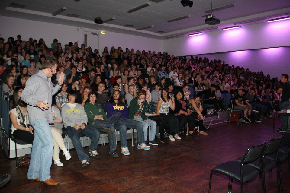 Stage hypnosis pictures by Stage Hypnotist Kristian von Sponneck | HypnoticShow.co.uk